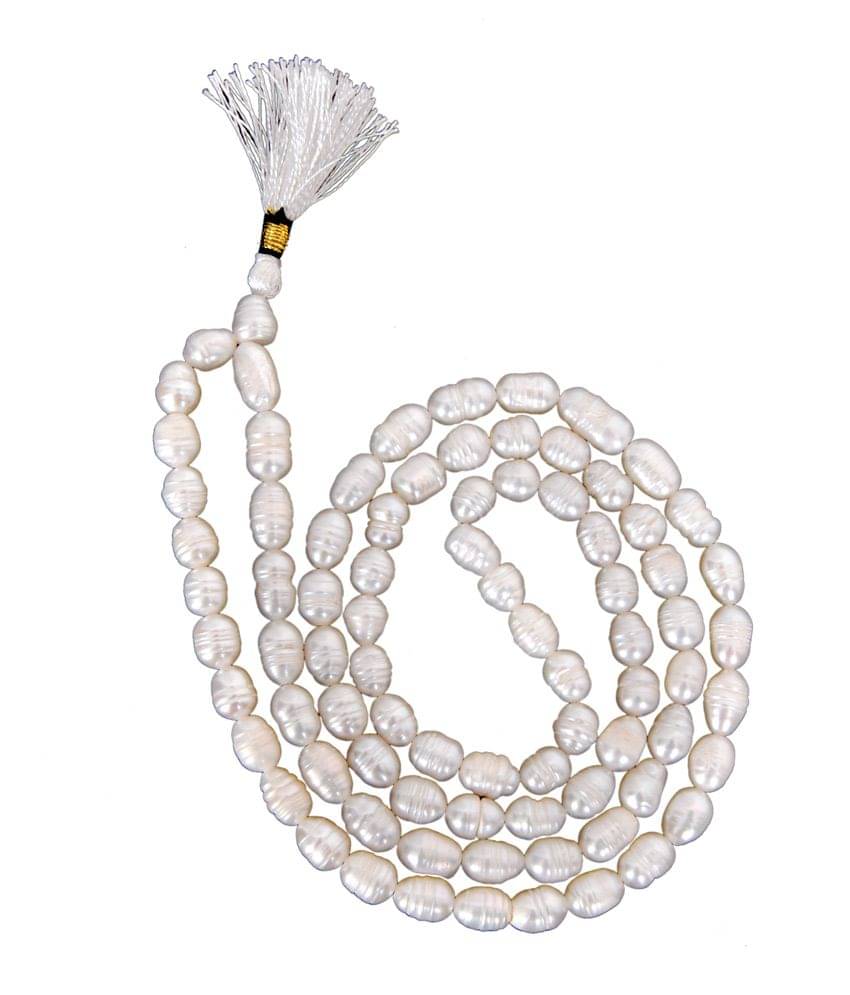     			Moti Mala White Fengshui Mala