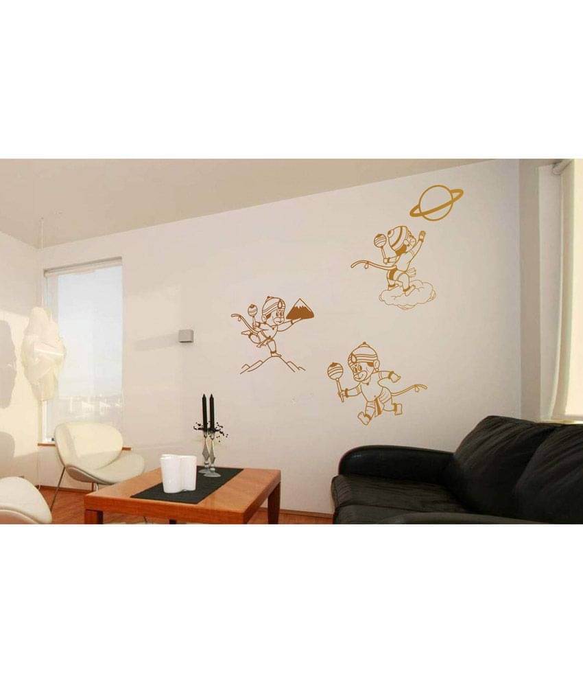     			WallDesign Bala Hanuman Copper Wall Sticker (Large)