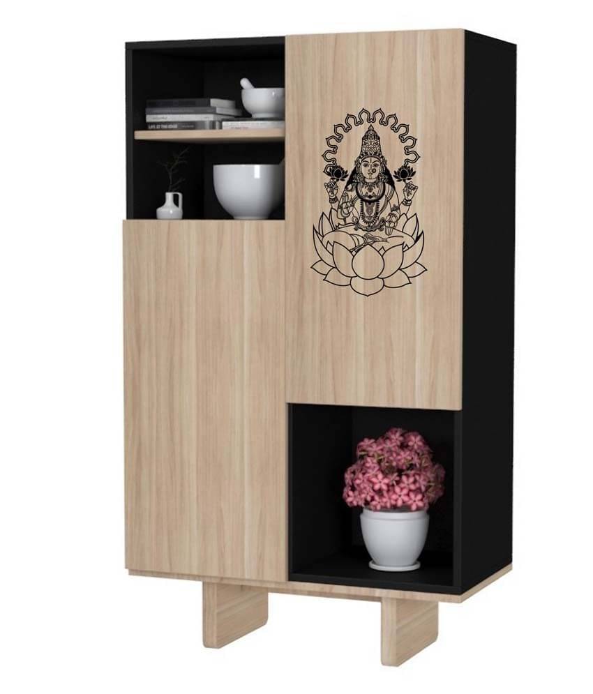 WallDesign Goddess Lakshmi Black Wall Sticker (Small)     			WallDesign Goddess Lakshmi Black Wall Sticker (Small)