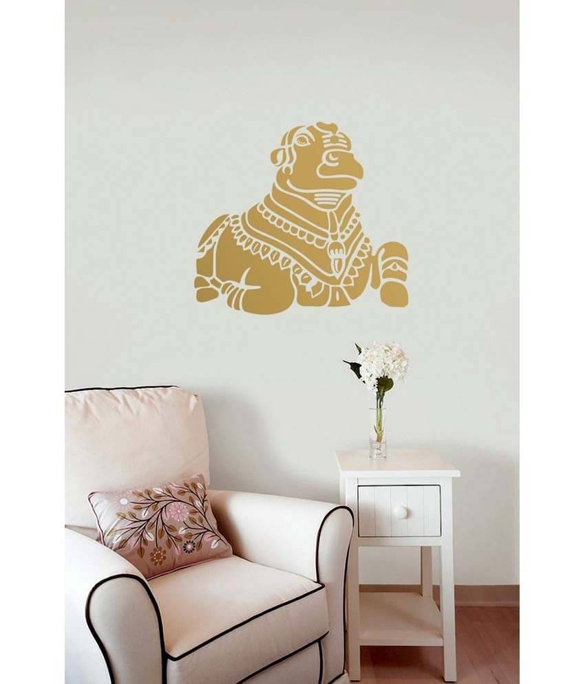     			WallDesign Nandi Bull Gold Wall Sticker (Small)