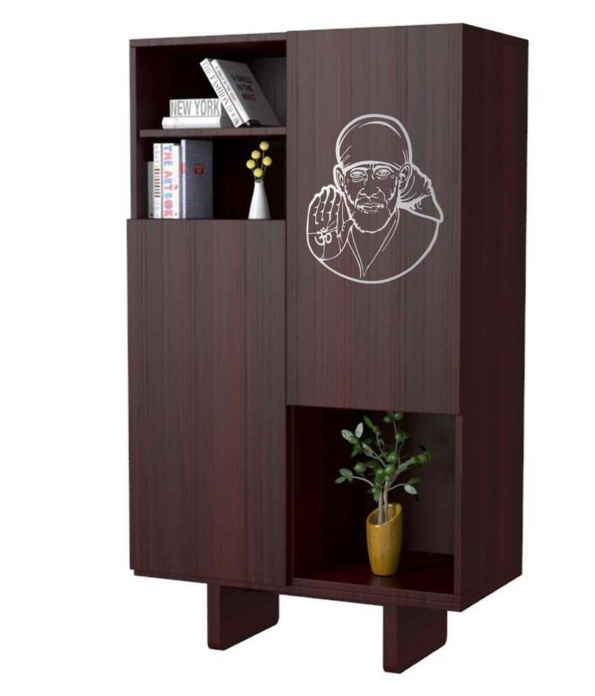     			WallDesign Sai Baba Silver Wall Sticker (Medium)