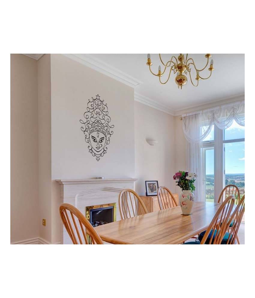     			Walldesign Black Goddess Durga Art Wall Sticker - Medium