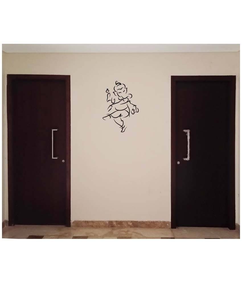     			Walldesign Black Jai Ganesha Wall Sticker - Large