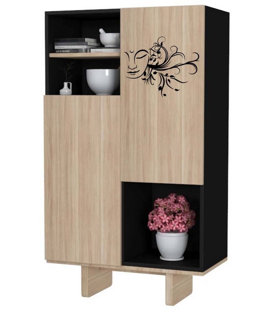     			Walldesign Black Plant of Buddha Wall Sticker - Medium