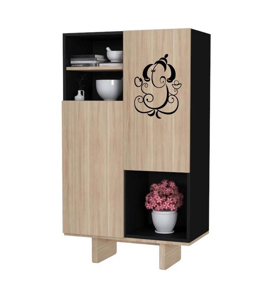 Walldesign Black Shining Ganesha Wall Sticker - Small     			Walldesign Black Shining Ganesha Wall Sticker - Small