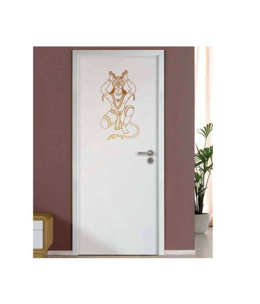     			Walldesign Copper Hanuman Meditating Wall Sticker - Small