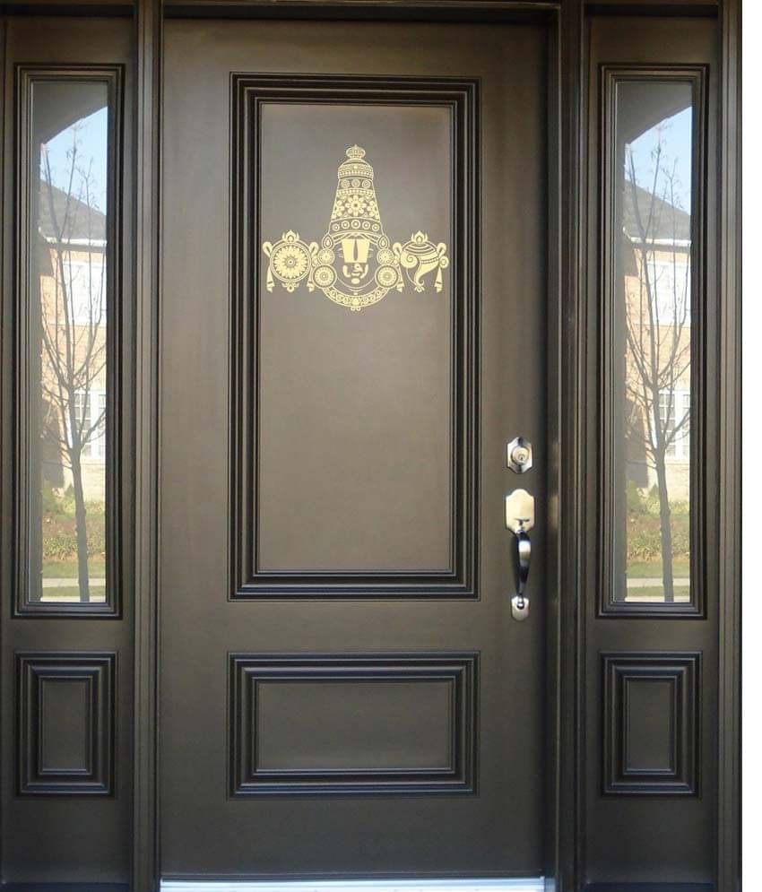 Walldesign Gold Tirupati Balaji Wall Sticker - Small Walldesign Gold Tirupati Balaji Wall Sticker - Small