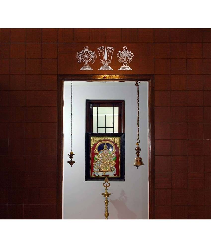     			Walldesign Silver Lord Balaji Symbol Wall Sticker - Small