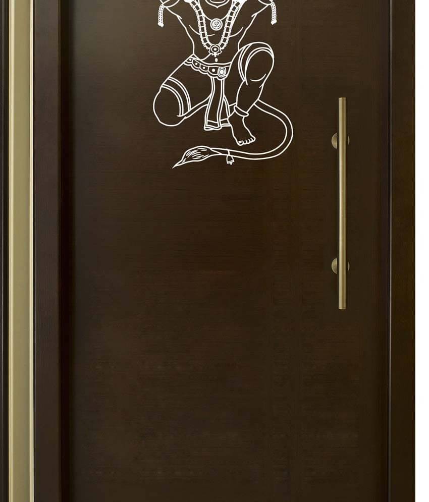 Walldesign White Hanuman Meditating Wall Sticker - Medium     			Walldesign White Hanuman Meditating Wall Sticker - Medium