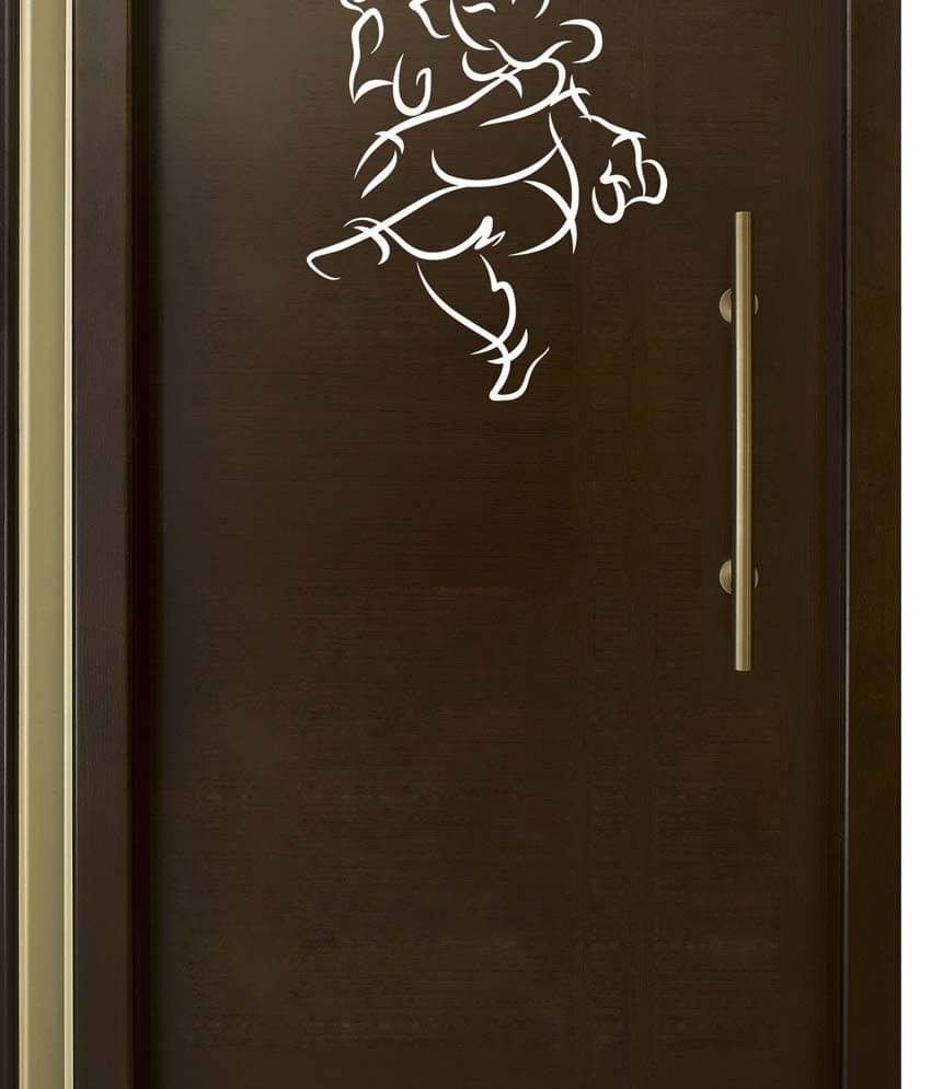 Walldesign White Jai Ganesha Wall Sticker - Large     			Walldesign White Jai Ganesha Wall Sticker - Large