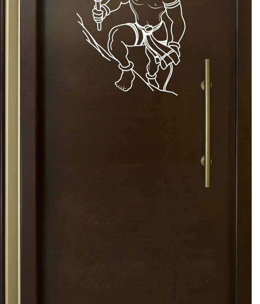 Walldesign White Mighty Hanuman Wall Sticker - Small Walldesign White Mighty Hanuman Wall Sticker - Small