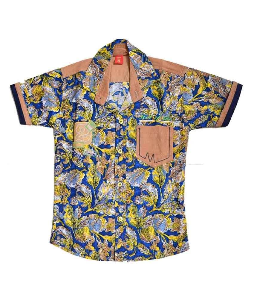     			British Terminal Pack of 1 Boys 100% Cotton Half Sleeves Shirt ( Multi Color )
