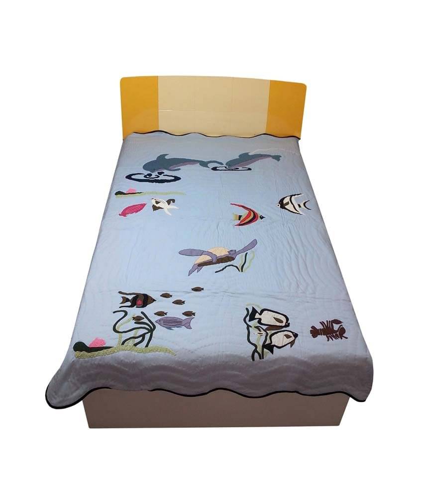     			Hugs'n'Rugs Single Cotton Multi Embroidery Comforter