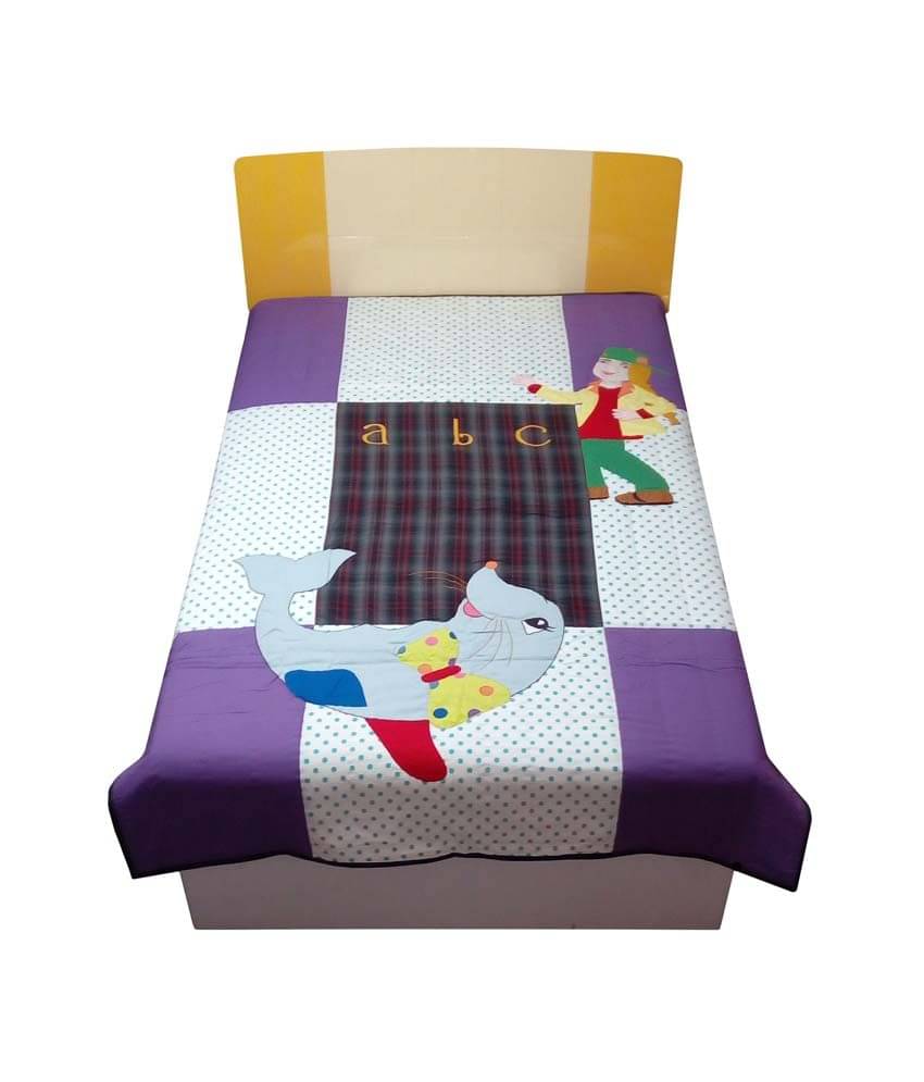     			Hugs'n'Rugs Single Cotton Multi Embroidery Comforter