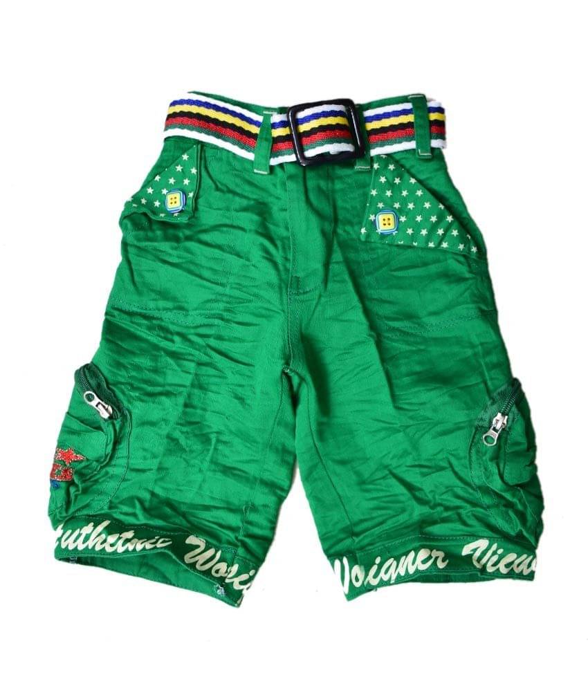     			British Terminal Pack of 1 Cotton Shorts For Boys ( Green )