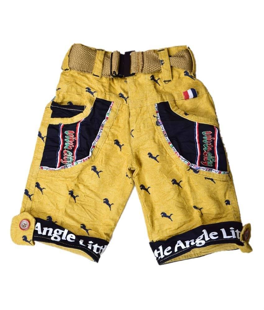     			British Terminal Pack of 1 100% Cotton Shorts For Boys ( Yellow )