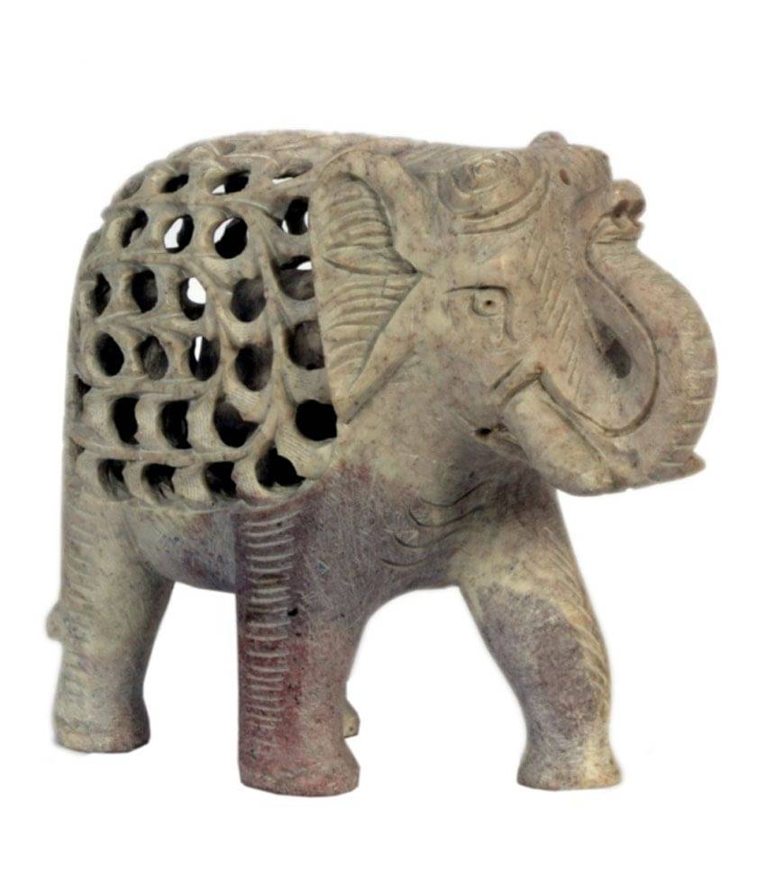     			Avinash Handicrafts Matte Elephant Marble Showpiece