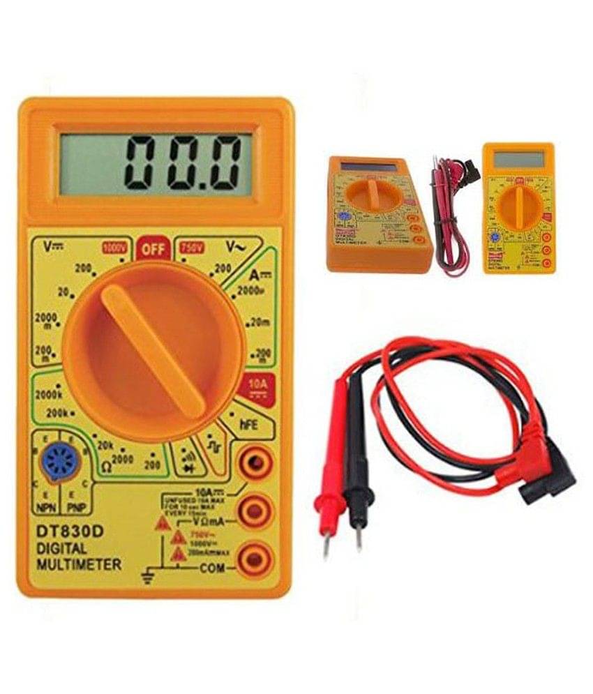    			DT830D LCD Display Digital Multi-meter Digital Millimeter (Yellow Color)