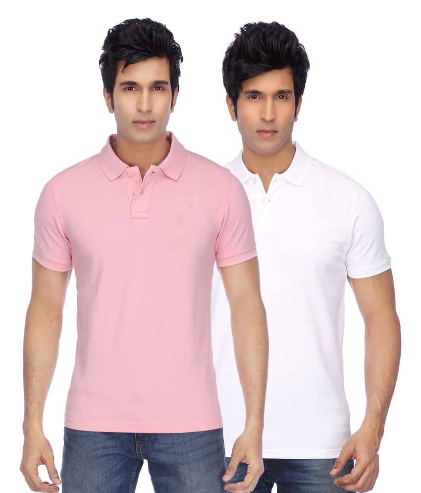 Concepts Multicolor Cotton Blend Half Sleeve Basics Polo T-Shirts - Pack Of 2 Concepts Multicolor Cotton Blend Half Sleeve Basics Polo T-Shirts - Pack Of 2