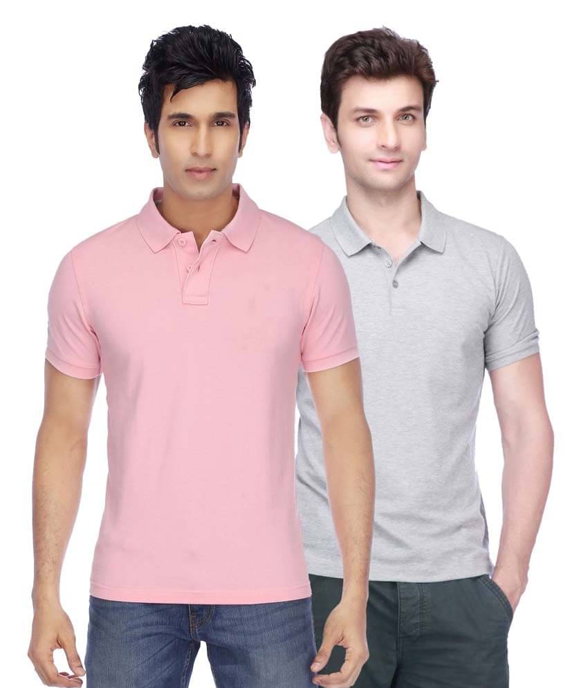 Concepts Multicolor Cotton Blend Half Sleeve Basics Polo T-Shirts - Pack Of 2 Concepts Multicolor Cotton Blend Half Sleeve Basics Polo T-Shirts - Pack Of 2