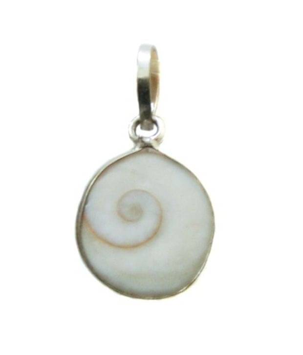     			Religious Kart White Marble Gomti Chakra Pendant