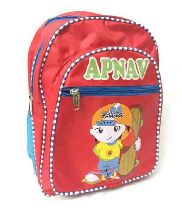     			Apnav Polyester 12 Ltrs Red Kids School Bag
