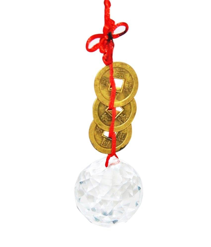     			Feng Shui Crystal Ball with Coins