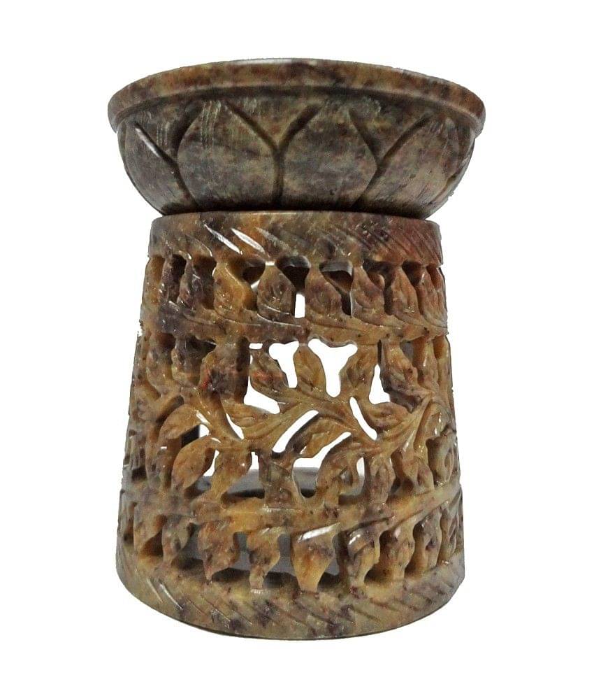     			Avinash Handicrafts Soapstone Carved Cone Shape Oil Burner