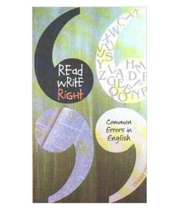     			Read Write Right: Common Errors In English