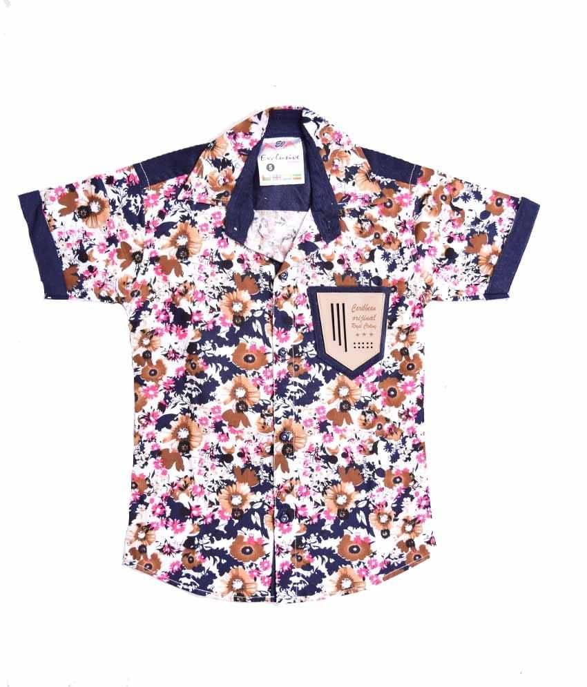     			British Terminal Pack of 1 Boys 100% Cotton Half Sleeves Shirt ( Multi Color )
