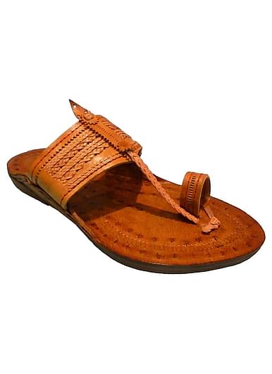 Kolapuri Centre Tan Kolhapuri Chappals