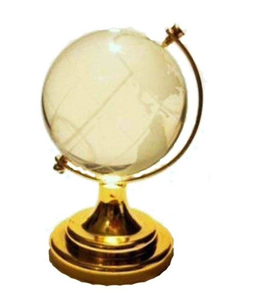 Prachi Ayurvedics Glossy Glass Fengshui Crystal Globe     			Prachi Ayurvedics Glossy Glass Fengshui Crystal Globe