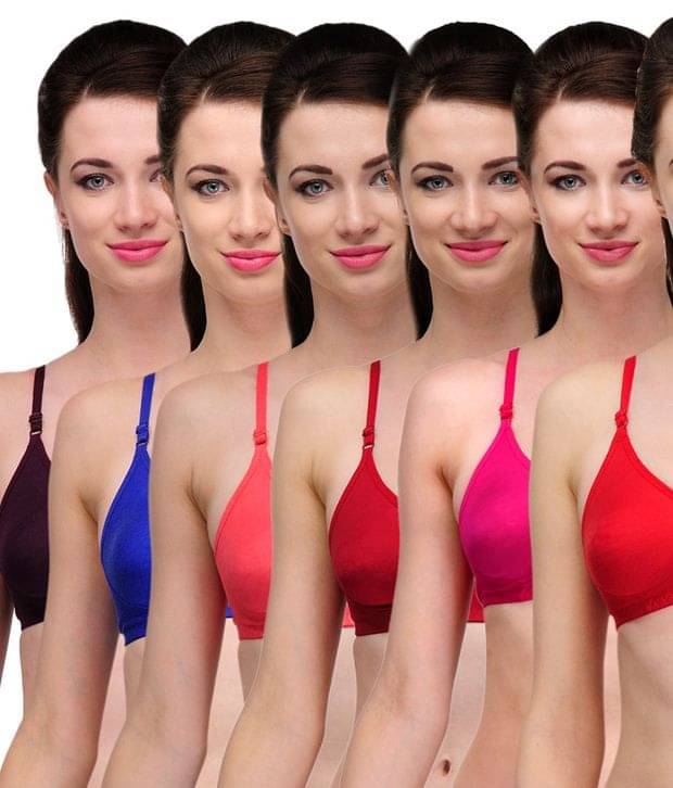    			Softskin Pack of 6 Cotton Non Padded Women's Everyday Bra ( Multicolor )