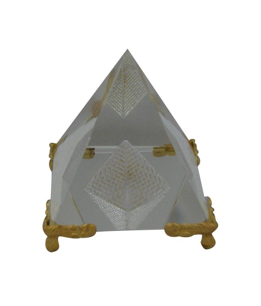     			Divya Mantra Glass Feng Shui Vastu Crystal Pyramid For Positive Energy