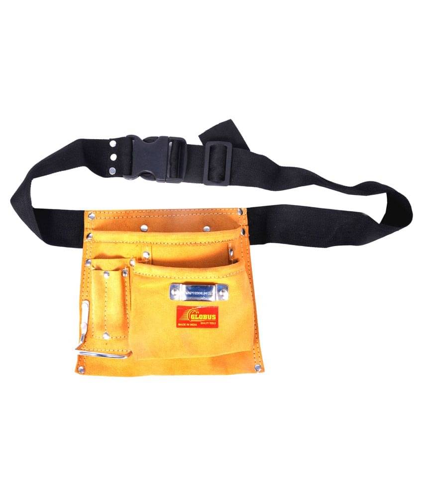     			Globus Carpenter Tool Kit Leather Apron 5 Pocket With Fixed Hammer Holder