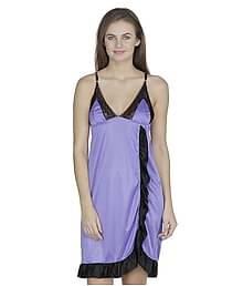 Klamotten Purple Satin Baby Doll Dresses