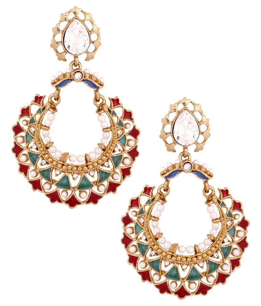 Thejewelbox Multicolour Pearl Hanging Earrings Thejewelbox Multicolour Pearl Hanging Earrings