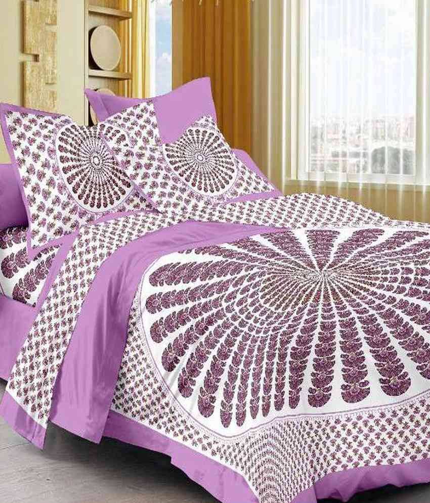     			Uniqchoice Cotton King Bedsheet ( Purple )