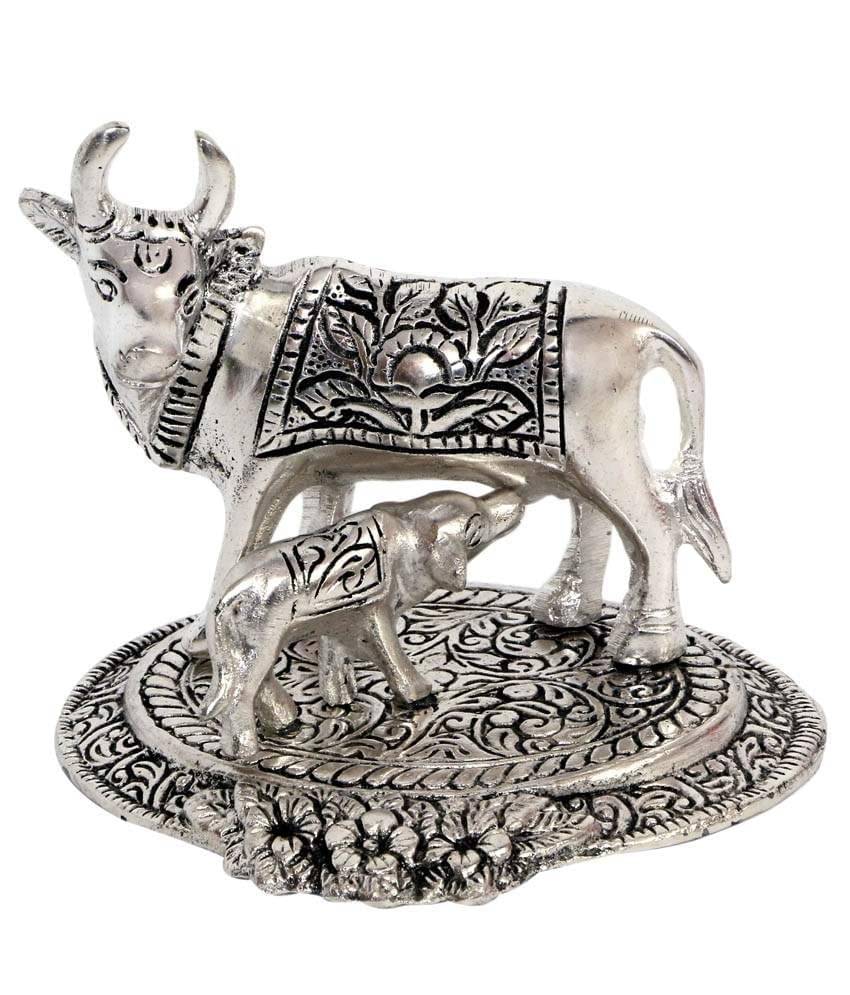     			Decoraves - Cow and Calf Aluminium Idol