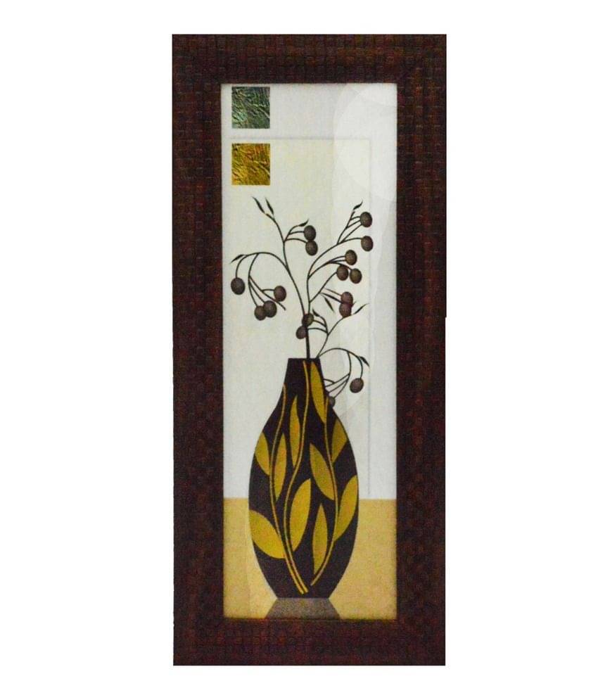 eCraftIndia Abstract Pot Satin Matt Texture Framed UV Art Print eCraftIndia Abstract Pot Satin Matt Texture Framed UV Art Print