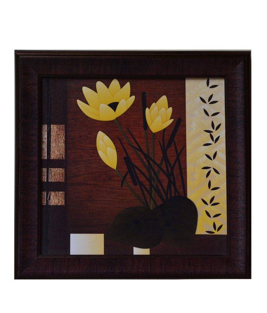     			eCraftIndia Floral Theme Satin Matt Texture UV Art Painting