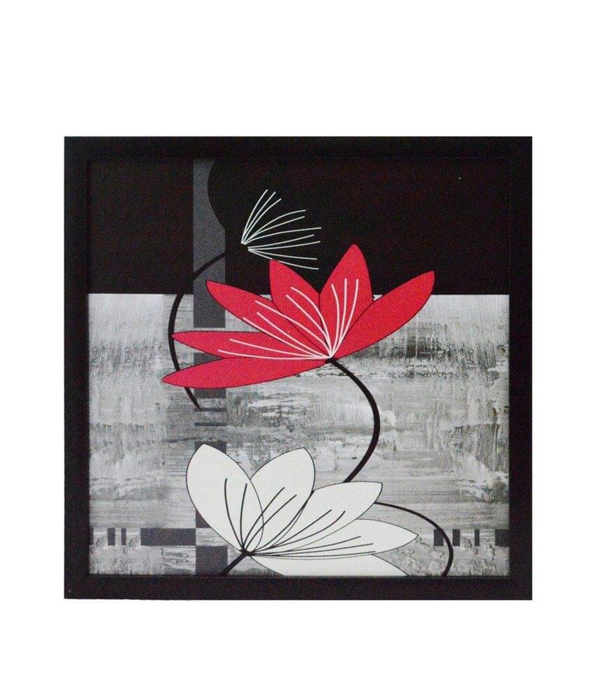 eCraftIndia Floral Design Satin Matt Texture UV Art Painting eCraftIndia Floral Design Satin Matt Texture UV Art Painting