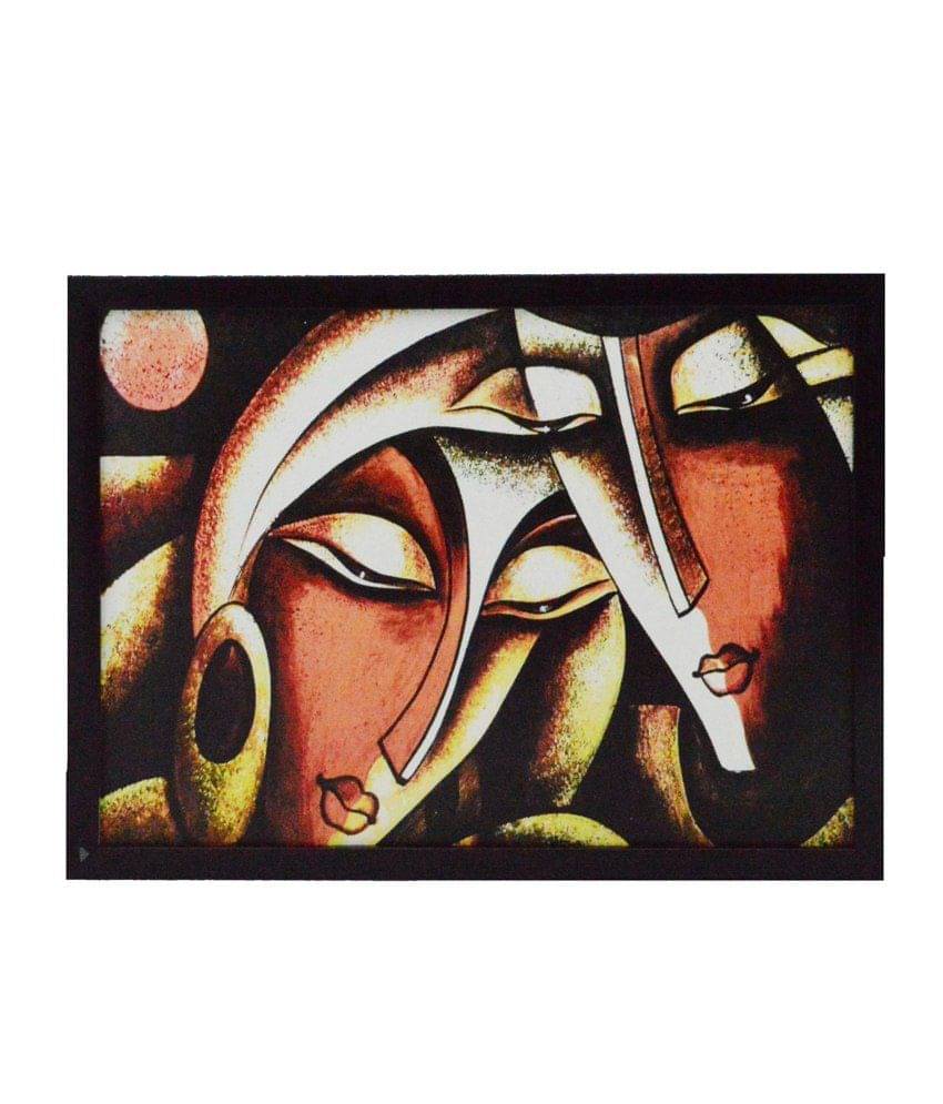 eCraftIndia Abstract Figures Satin Matt Texture Framed UV Art Print eCraftIndia Abstract Figures Satin Matt Texture Framed UV Art Print