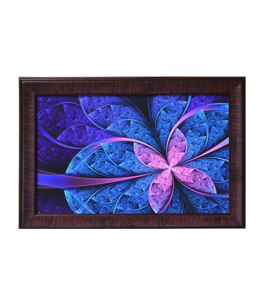     			eCraftIndia Pink and Purple Synthetic Wood Abstract Painting