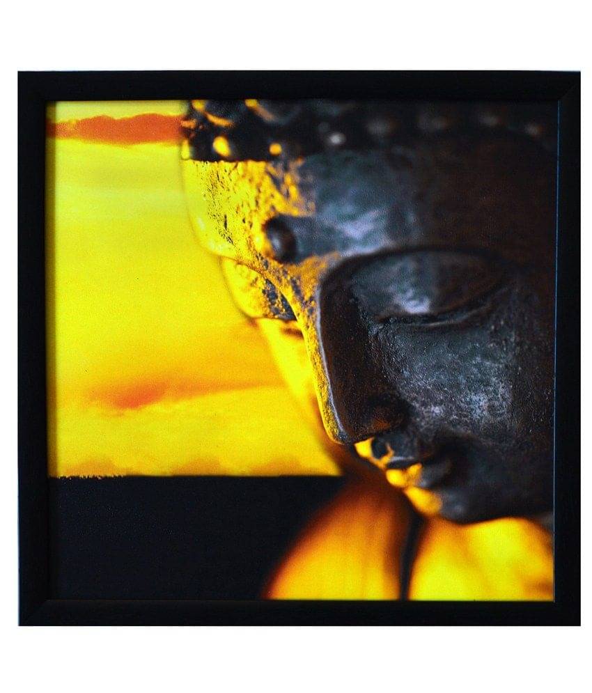 eCraftIndia Meditating Buddha Design Satin Matt Texture UV Art Painting eCraftIndia Meditating Buddha Design Satin Matt Texture UV Art Painting
