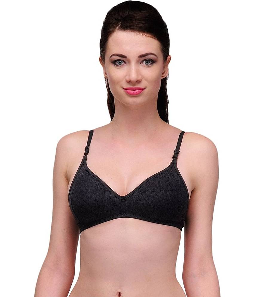 Softskin Pack of 3 Cotton Non Padded Women's T-Shirt Bra ( Multi Color )