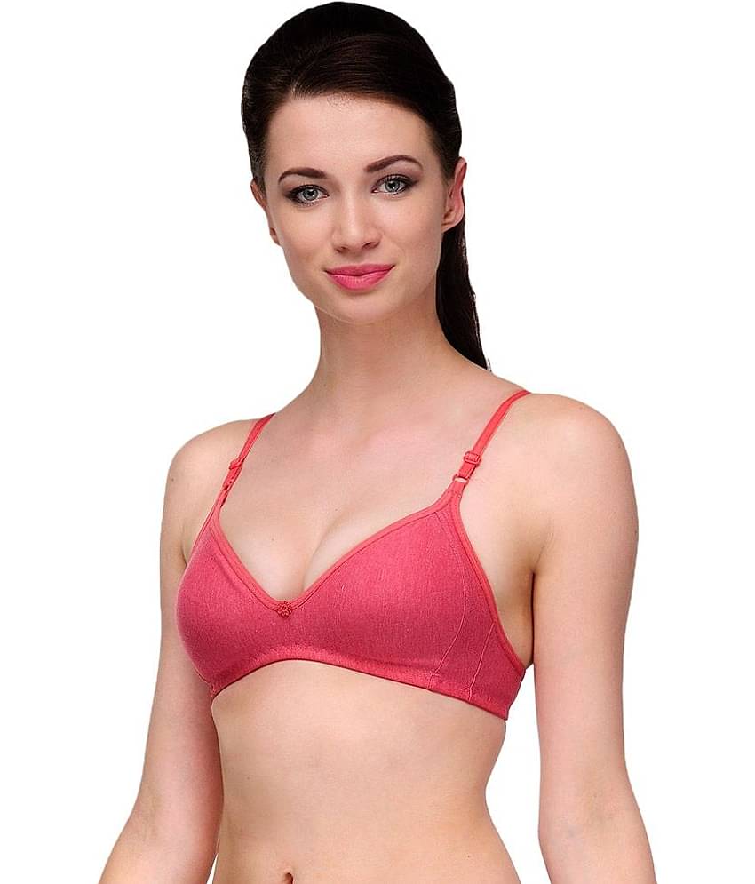 Softskin Pack of 3 Cotton Non Padded Women's T-Shirt Bra ( Multi Color )
