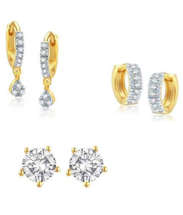 Youbella Gold Style Diva Daily Wear Earrings - Pack Of 3     			Youbella Gold Style Diva Daily Wear Earrings - Pack Of 3