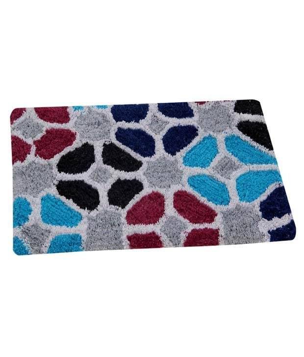     			Aazeem Multicolor Cotton Abstract Floor Mat