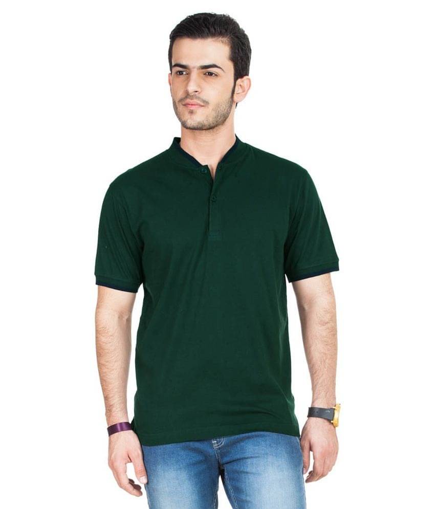 Concepts Green Half Sleeves Basics Polo T-Shirts Concepts Green Half Sleeves Basics Polo T-Shirts